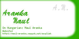 aranka maul business card
